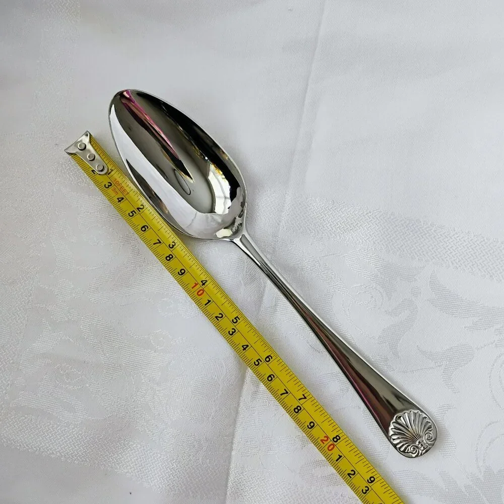 Kirk Stieff Williamsburg Royal Shell Serving Spoon, Korea Stainless Steel 9